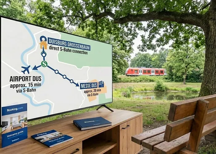 Getaway Mit Balkon - Ruhiges Business-apartment - Messe Dus & Airport ドゥイスブルグ